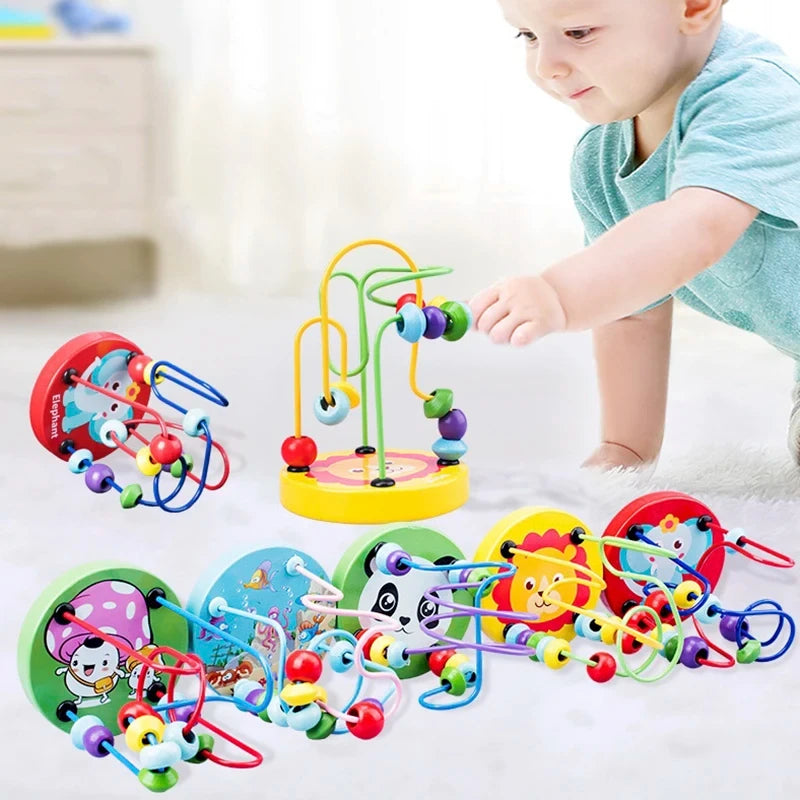 Montessori Holz Achterbahn & Perlenlabyrinth – Das clevere Lernspielzeug für kleine Mathe-Entdecker!