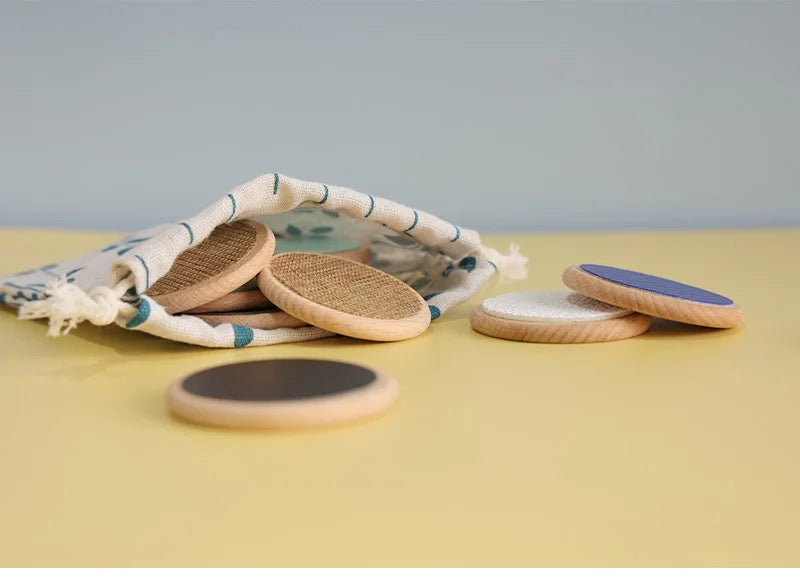 Montessori-Sensorik-Spiel – Taktiles Holzspielzeug zur Farberkennung und Gedächtnistraining