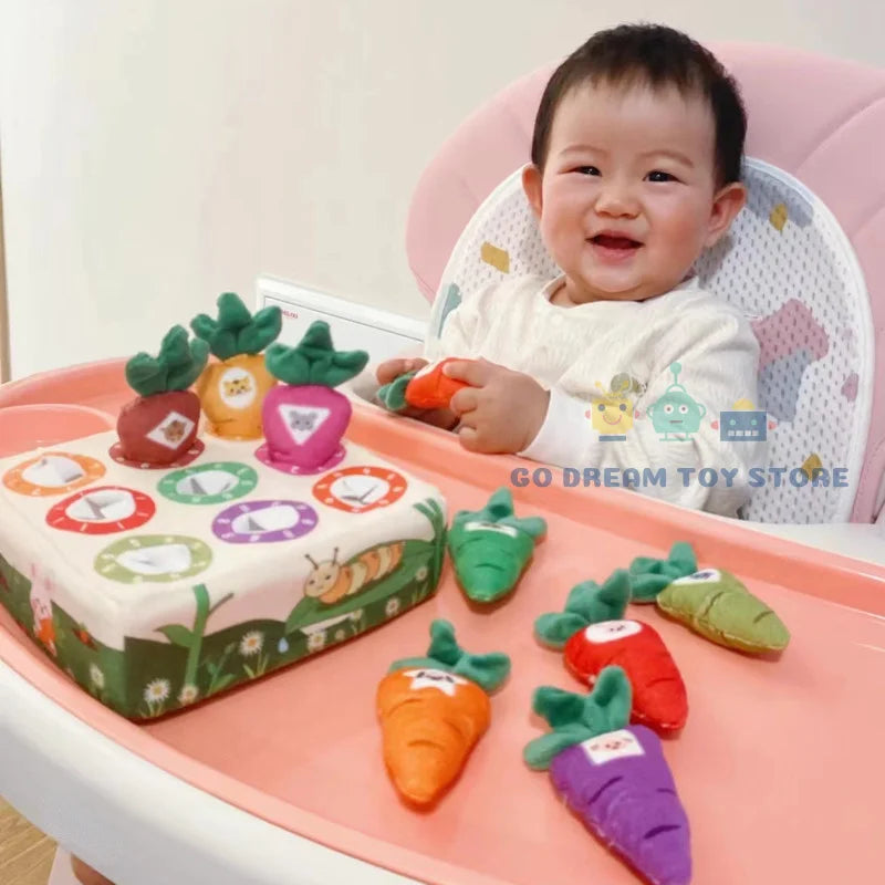 Baby Montessori Karotten Steckspiel – Feinmotorik & Farberkennung für die Kleinsten (0–3 Jahre)