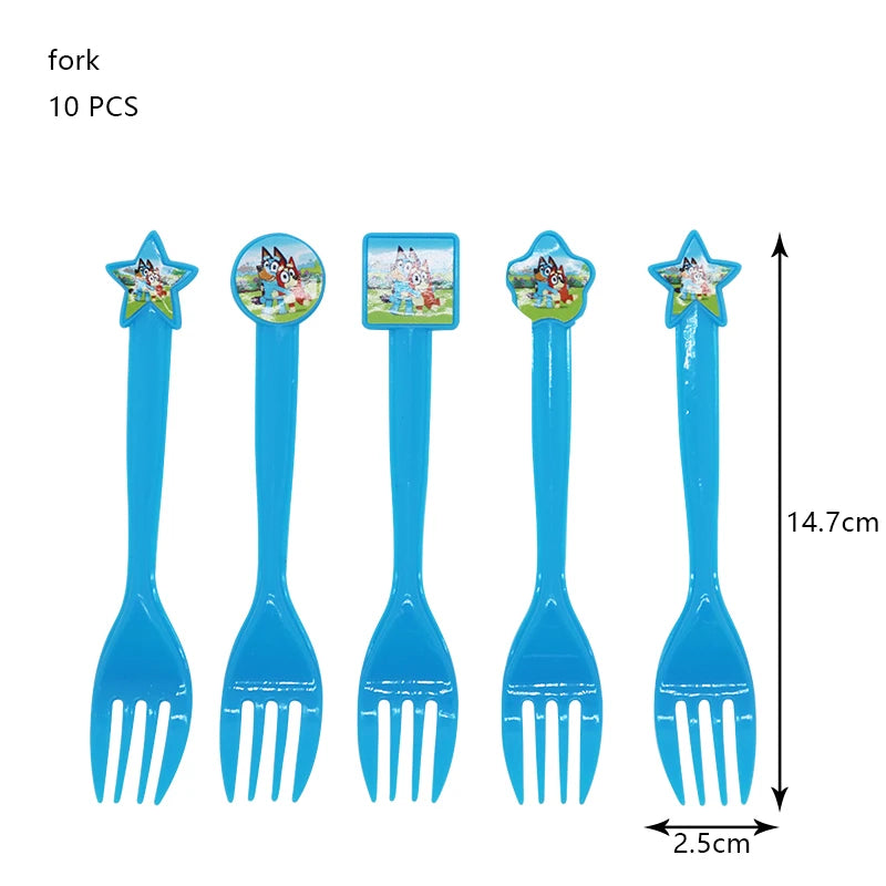 Bluey Geburtstag Deko-Set – Ballons & Partyzubehör für Kinder