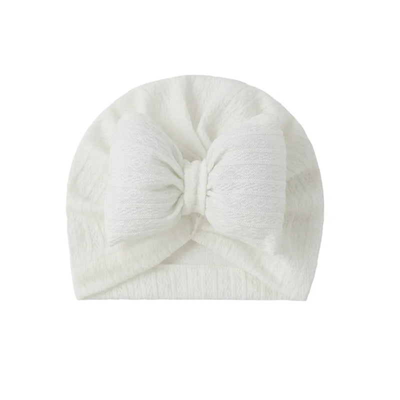 Weicher Baby-Turban mit Schleife – Süße Mütze für Neugeborene & Kleinkinder