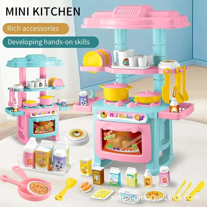 Mini Spielzeukgüche Spielset – DIY Kochen, Lebensmittel, Geschirr und Rollenspiel für Kinder,  tolles Geschenk für Jungen und Mädchen ( Bitte beachten Sie die Größenangabe )