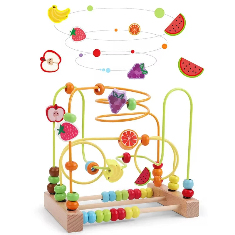 Montessori Holz Achterbahn & Perlenlabyrinth – Das clevere Lernspielzeug für kleine Mathe-Entdecker!