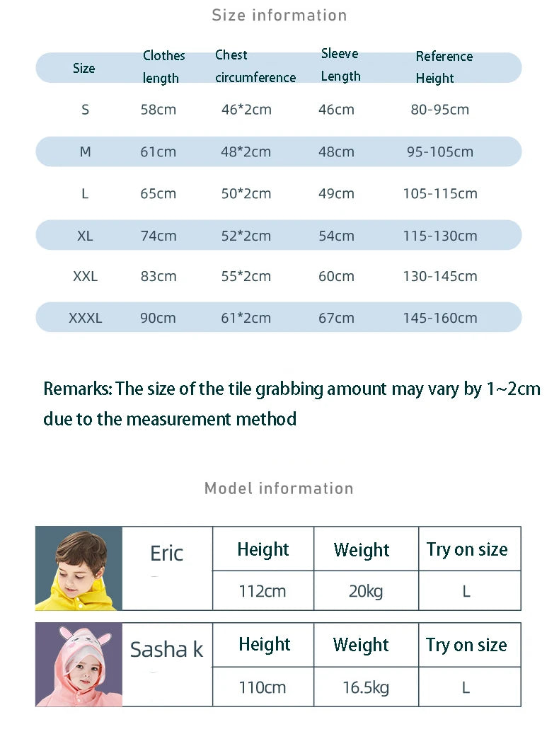 Niedlicher Polyester-Kinder-Regenmantel, wasserdichter Regenmantel für den Außenbereich, für Kinder, undurchlässiger Poncho, Regenjacke für Jungen und Mädchen