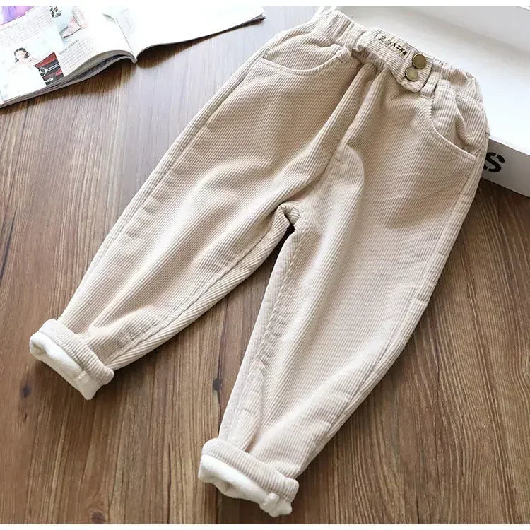 Warme Cord-Hose – Lässige Freizeithose für Kinder mit hohem Bund