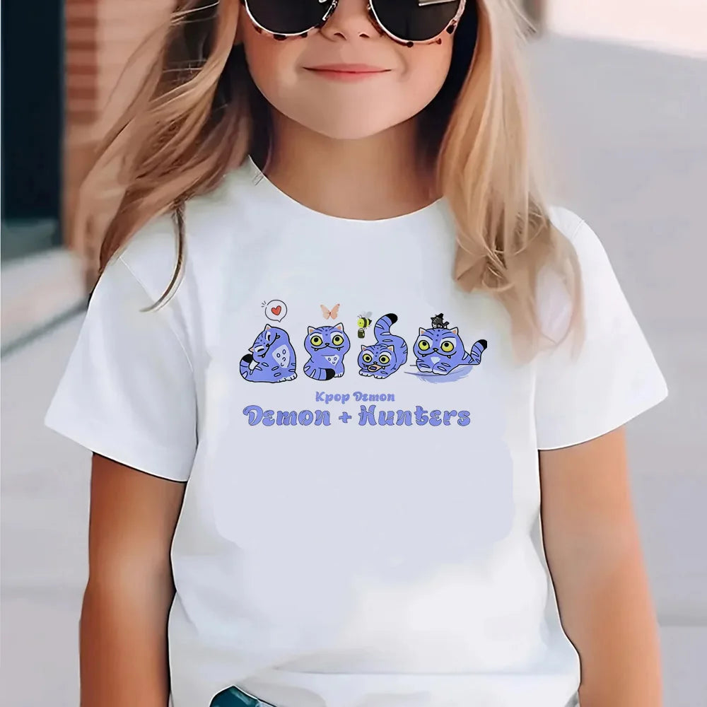 Kinder T-Shirt „Kpop Demon Hunters“ – Cooles T-Shirt im Harajuku-Stil
