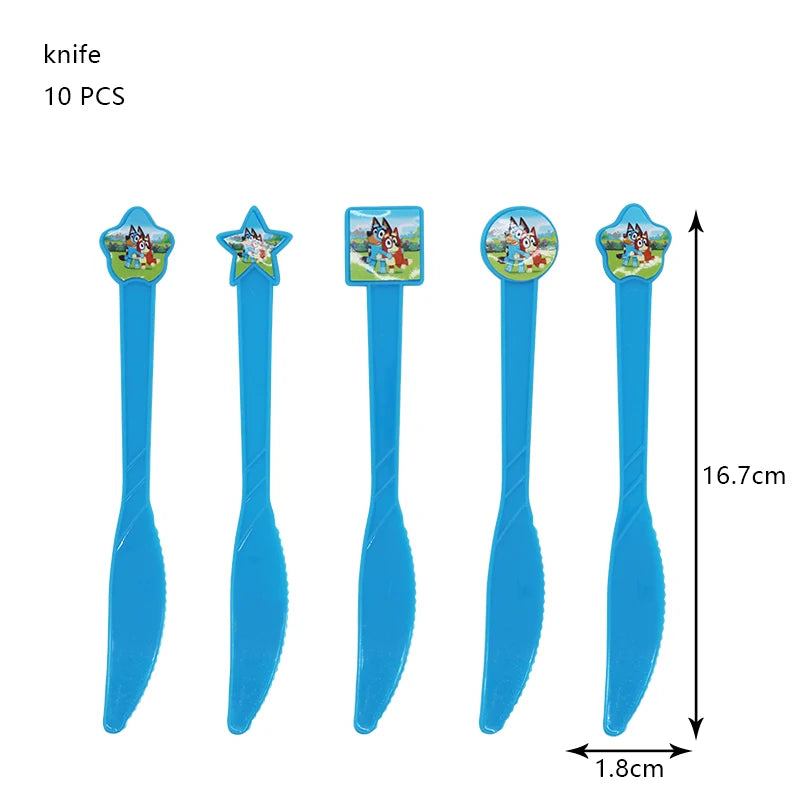 Bluey Geburtstag Deko-Set – Ballons & Partyzubehör für Kinder