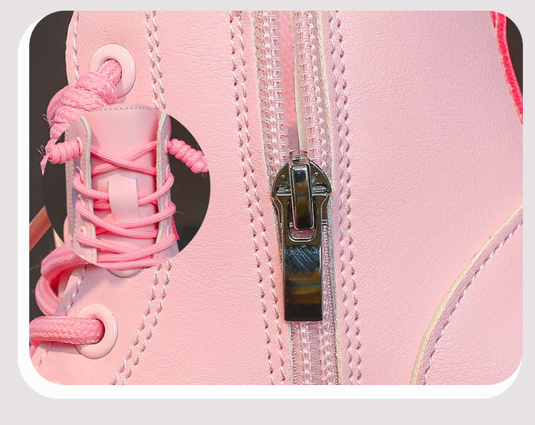 Mädchenstiefel, modische Gummistiefel für Kinder, cooles MädcModische Mädchen-Stiefel – Rosa Gummistiefel mit Herz-Designen, Herbst und Winter, Baumwolle, weiche Sohle, Rosa mit Liebe, seitlicher Reißverschluss, Prinzessin, runde Zehenpartie, PU
