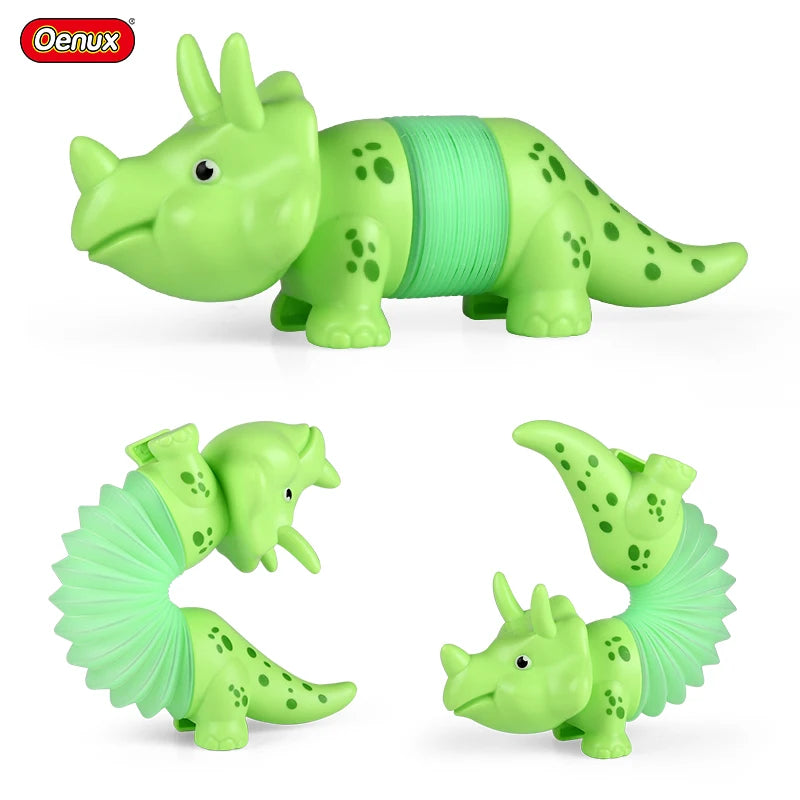 3er Set Biegsame Pop Rohr Dinosaurier – Stressabbau & Spaß für Kinder und Erwachsene (3–12 Jahre)