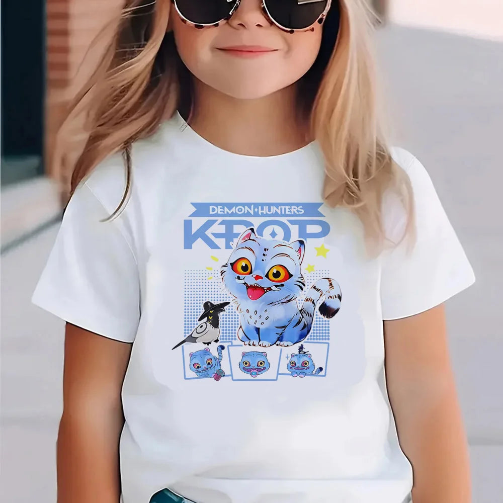 Kinder T-Shirt „Kpop Demon Hunters“ – Cooles T-Shirt im Harajuku-Stil