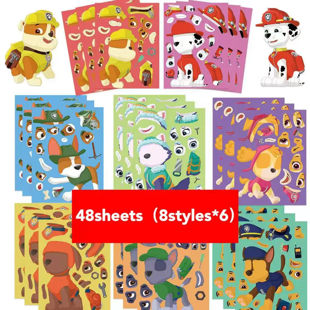 Paw Patrol Make-a-Face Puzzle & Aufkleber ( 8/16/48 Blatt – Mega Spaß für Kinder mit Chase, Skye & Co.!