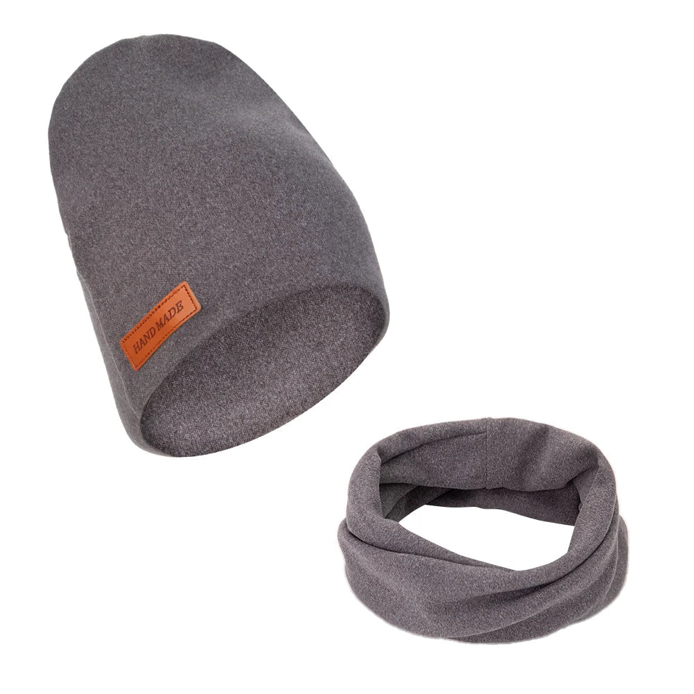 Kuscheliges Baby-Mützen-Set – 2-teiliges Mützen & Schal-Set aus weichem Kaschmir-Imitat