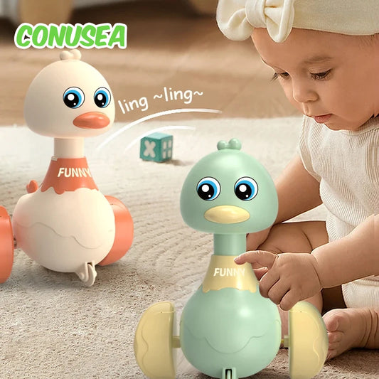 Baby-Spielzeug DrĂŒckbare SchaukelEnte 1 STK oder 3 Stk. â FrĂŒhförderung & SpaĂ fĂŒr Kleinkinder