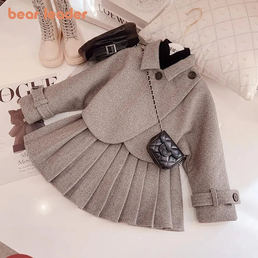 Bear Leader Prinzessinnen-Set – Wintermantel und Rock im Vintage-Stil