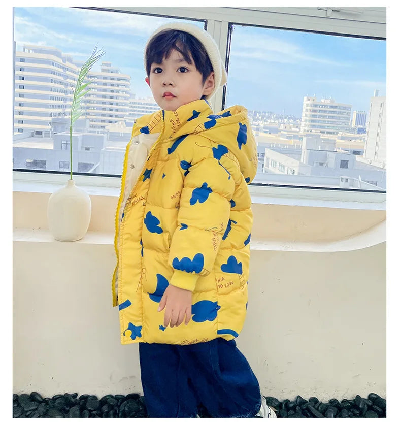 Kinder Daunenjacke – Warmer Wintermantel mit Kapuze für Jungen & Mädchen