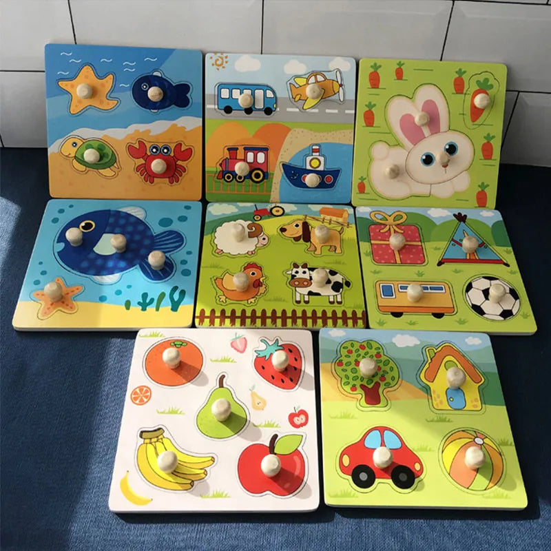 Montessori Holzspielzeug für Babys (1-3 Jahre) – Lernpuzzle & Entwicklungsspiel für kleine Entdecker!