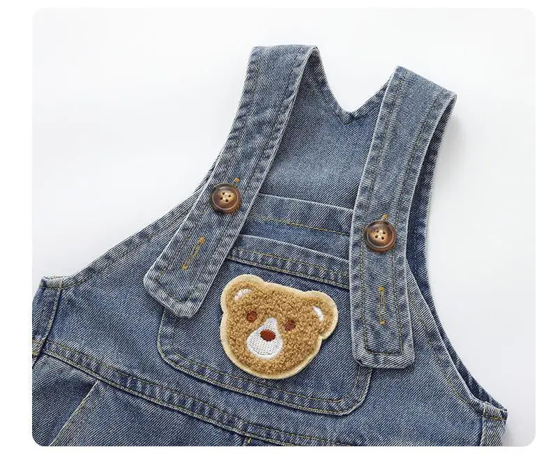 Lässiger Baumwoll-Overall für Babys – Unisex-Hosen mit Trägern für Frühling & Herbst
