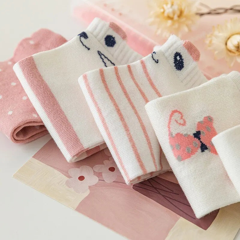 5/10/20 Kinder kurze Röhrensocken mit verschiedenen Motiven – Trendige, dünne Socken für alle Jahreszeiten, niedrig geschnitten, modisches Style-Accessoire