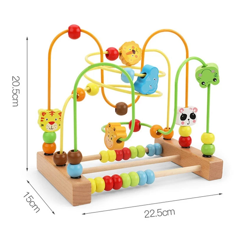 Montessori Holz Achterbahn & Perlenlabyrinth – Das clevere Lernspielzeug für kleine Mathe-Entdecker!