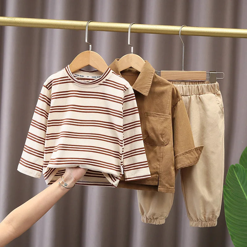 3-teiliges Jungen-Set – Mode für Herbst & Winter
