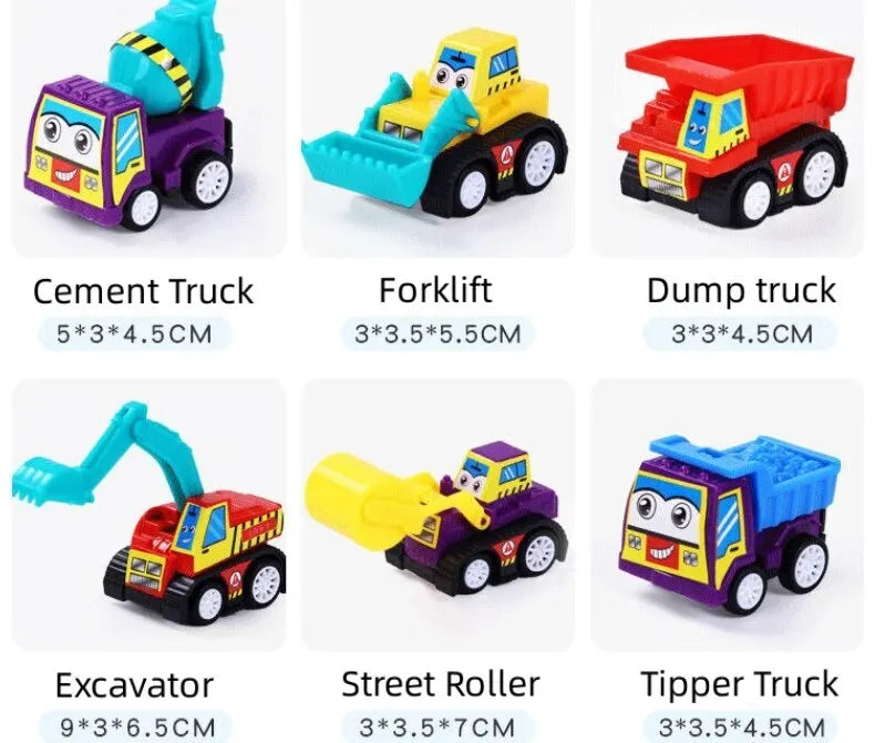 6 Stück Mini Auto Set Kinder Cartoon Spielzeug Geburtstags Geschenk
