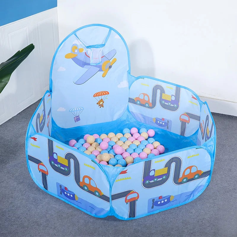 Ballbecken mit Korb ( 1,2 Meter ) – Das coole Indoor- und Outdoor-Spielzeug für Kinder.