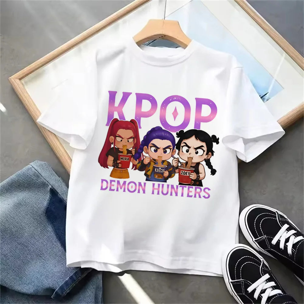 "Kpop Demon Hunters" T-Shirt – Lässiges Sommer-T-Shirt für Kinder