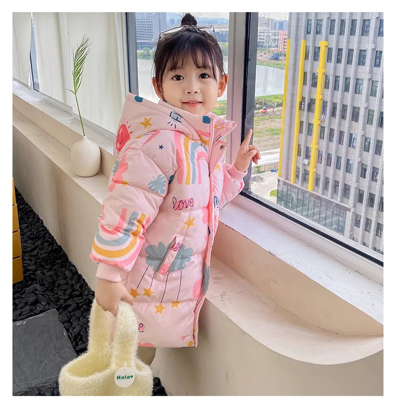 Kinder Daunenjacke – Warmer Wintermantel mit Kapuze für Jungen & Mädchen