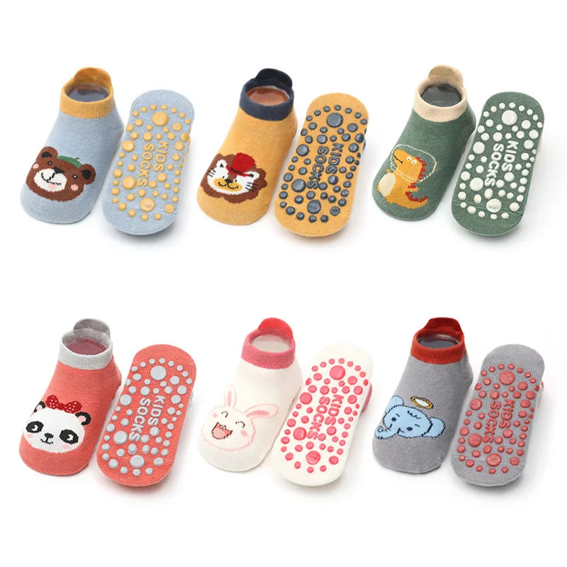 Niedliche Baumwollsocken für Kinder – 6 Paar mit süßem Tier-Design für kleine Füße!