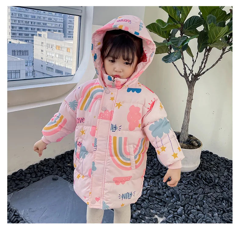 Kinder Daunenjacke – Warmer Wintermantel mit Kapuze für Jungen & Mädchen