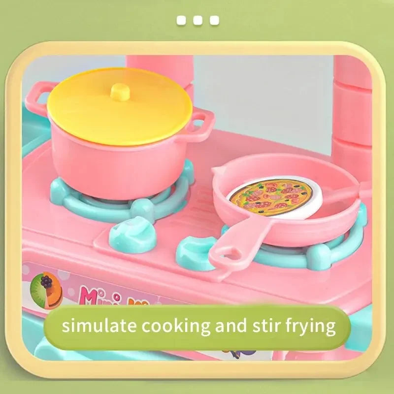 Mini Spielzeukgüche Spielset – DIY Kochen, Lebensmittel, Geschirr und Rollenspiel für Kinder,  tolles Geschenk für Jungen und Mädchen ( Bitte beachten Sie die Größenangabe )