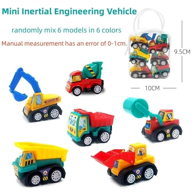 6 Stück Mini Auto Set Kinder Cartoon Spielzeug Geburtstags Geschenk