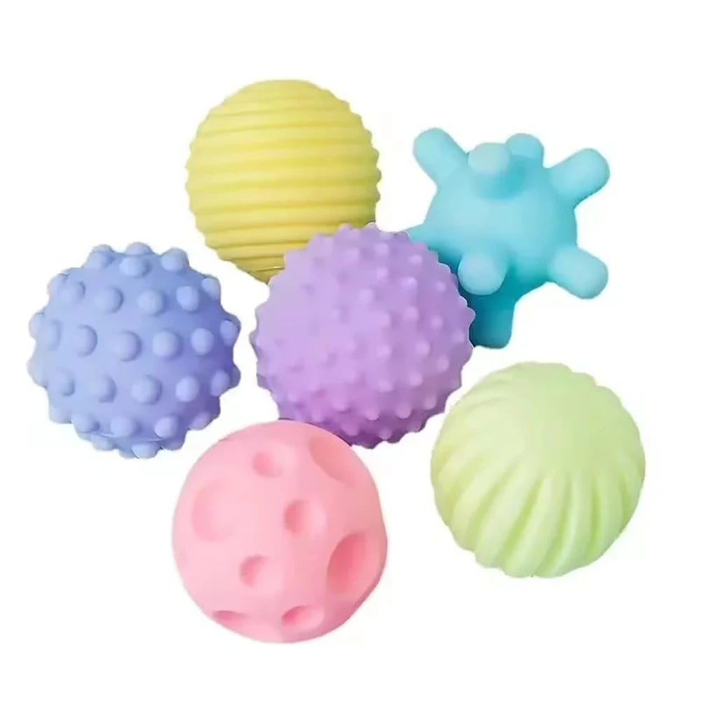 6 Stück strukturierte Multi-Ball-Set entwickeln taktile Sinne Spielzeug Baby Touch Hand Ball Spielzeug Training Ball Massage weiche Bälle Kinder Geschenke