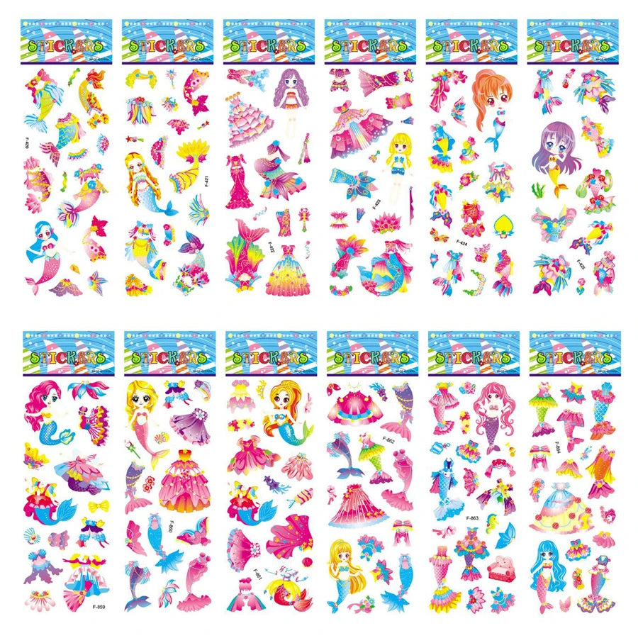 5 Blatt Bauschige Kinderaufkleber – Perfekt für Geburtstag, Weihnachten & Co.!