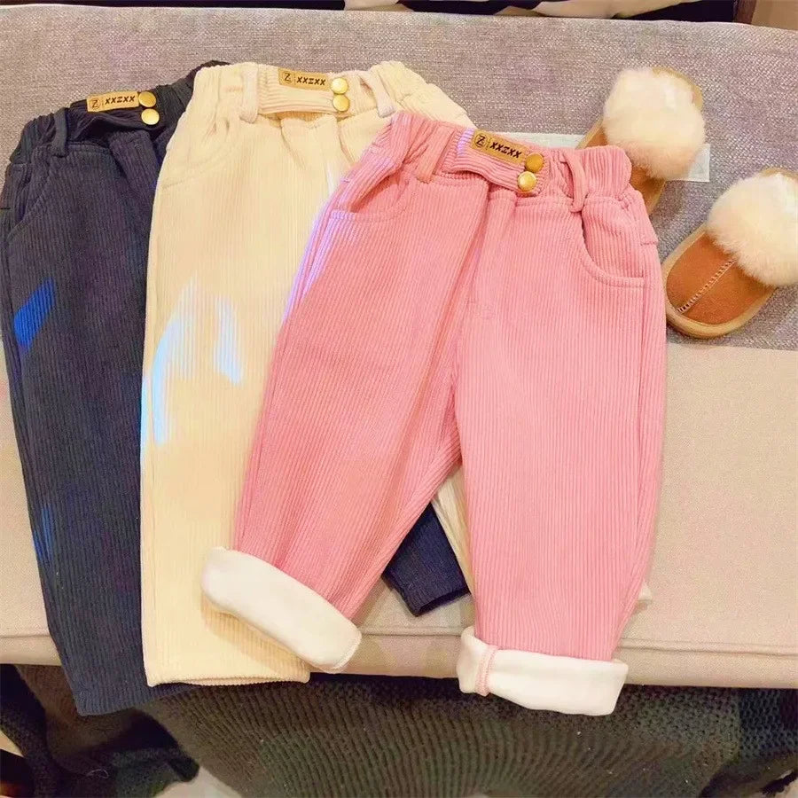 Warme Cord-Hose – Lässige Freizeithose für Kinder mit hohem Bund