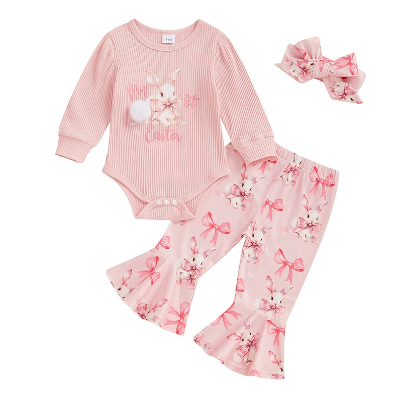 Oster-Outfits für Neugeborene – 3-teiliges Set mit Hasen-Motiv