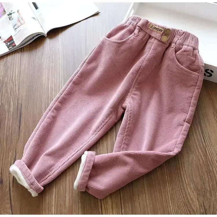 Warme Cord-Hose – Lässige Freizeithose für Kinder mit hohem Bund