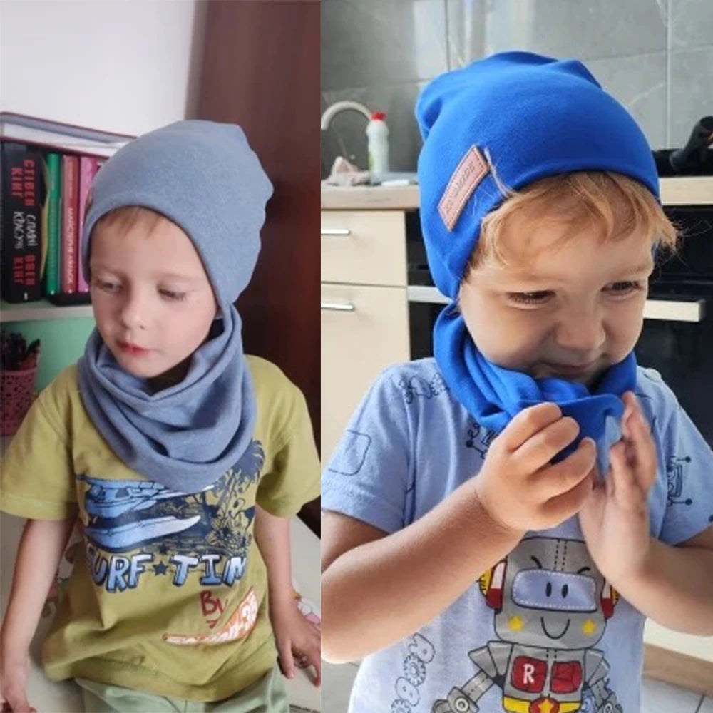 Kuscheliges Baby-Mützen-Set – 2-teiliges Mützen & Schal-Set aus weichem Kaschmir-Imitat