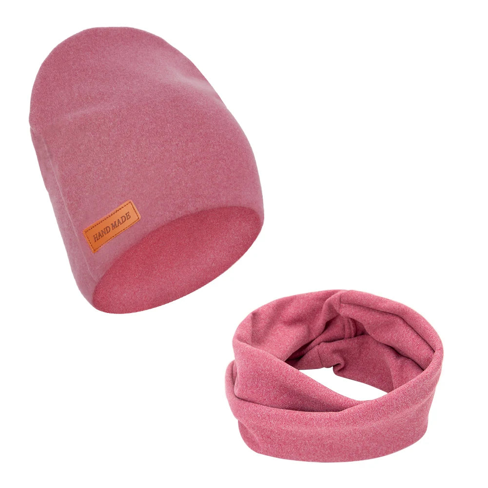 Kuscheliges Baby-Mützen-Set – 2-teiliges Mützen & Schal-Set aus weichem Kaschmir-Imitat
