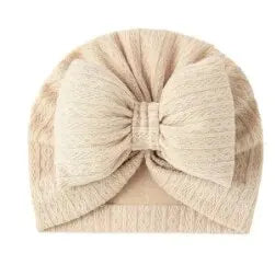 Weicher Baby-Turban mit Schleife – Süße Mütze für Neugeborene & Kleinkinder