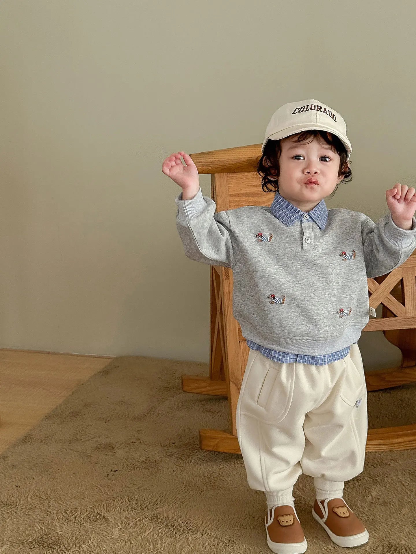 Two-Piece-Pullover für Jungen – Cartoon-Hoodie für den Herbst