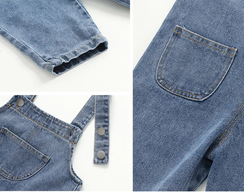 Unisex-Denim-Overall – Lässiger Kurz-Style für Babys und Kleinkinder