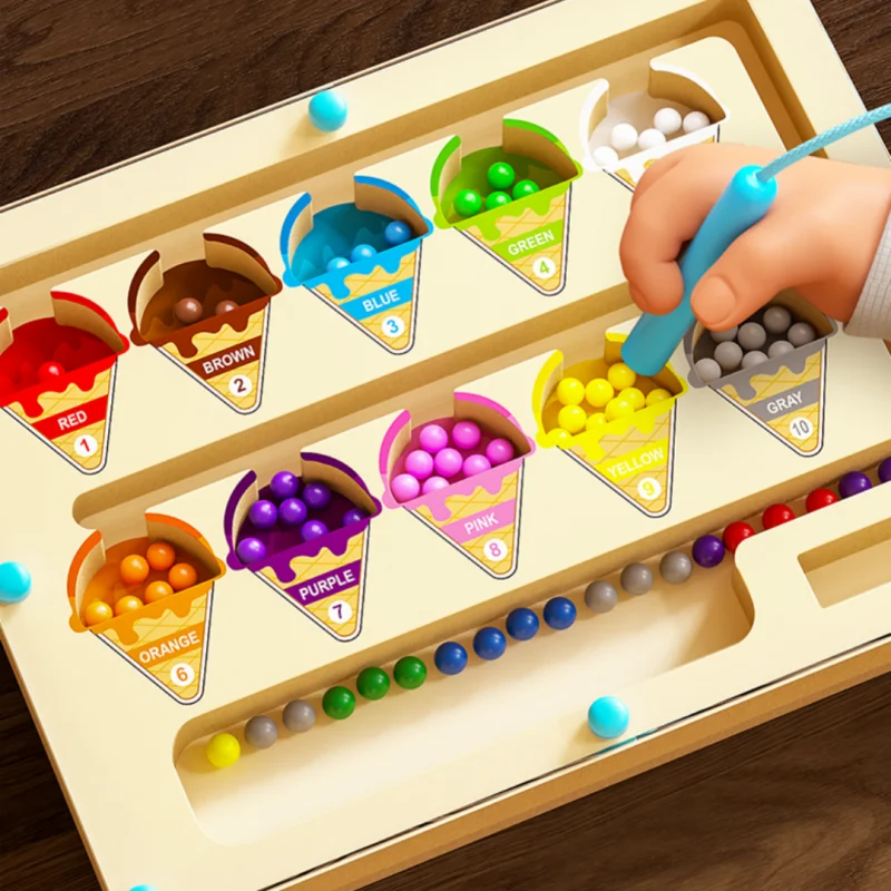 Magnetisches Zahlen-Labyrinth – Puzzle-Spiel für Konzentration und Motorik