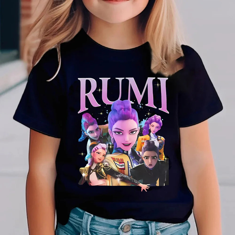 Kinder T-Shirt „Kpop Demon Hunters“ – Cooles T-Shirt mit verschiedenen Kpop Motiven