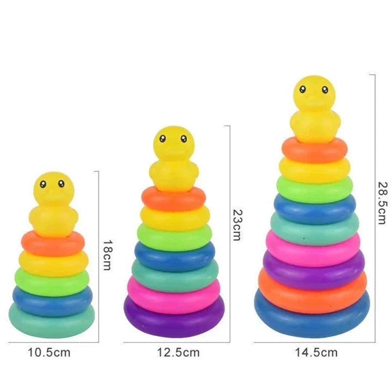 Montessori Regenbogen-Spinturm – Pädagogisches Steck- und Drehspiel für Kinder