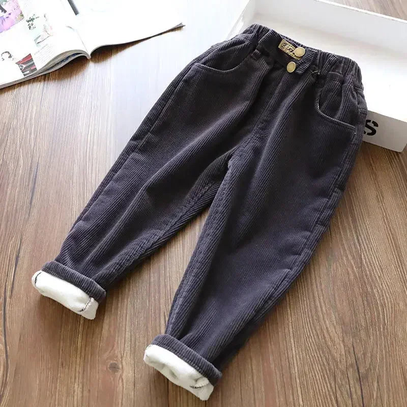 Warme Cord-Hose – Lässige Freizeithose für Kinder mit hohem Bund