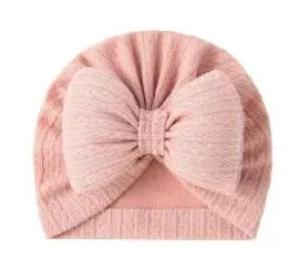 Weicher Baby-Turban mit Schleife – Süße Mütze für Neugeborene & Kleinkinder