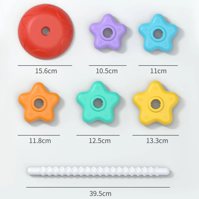 Montessori Regenbogen-Spinturm – Pädagogisches Steck- und Drehspiel für Kinder