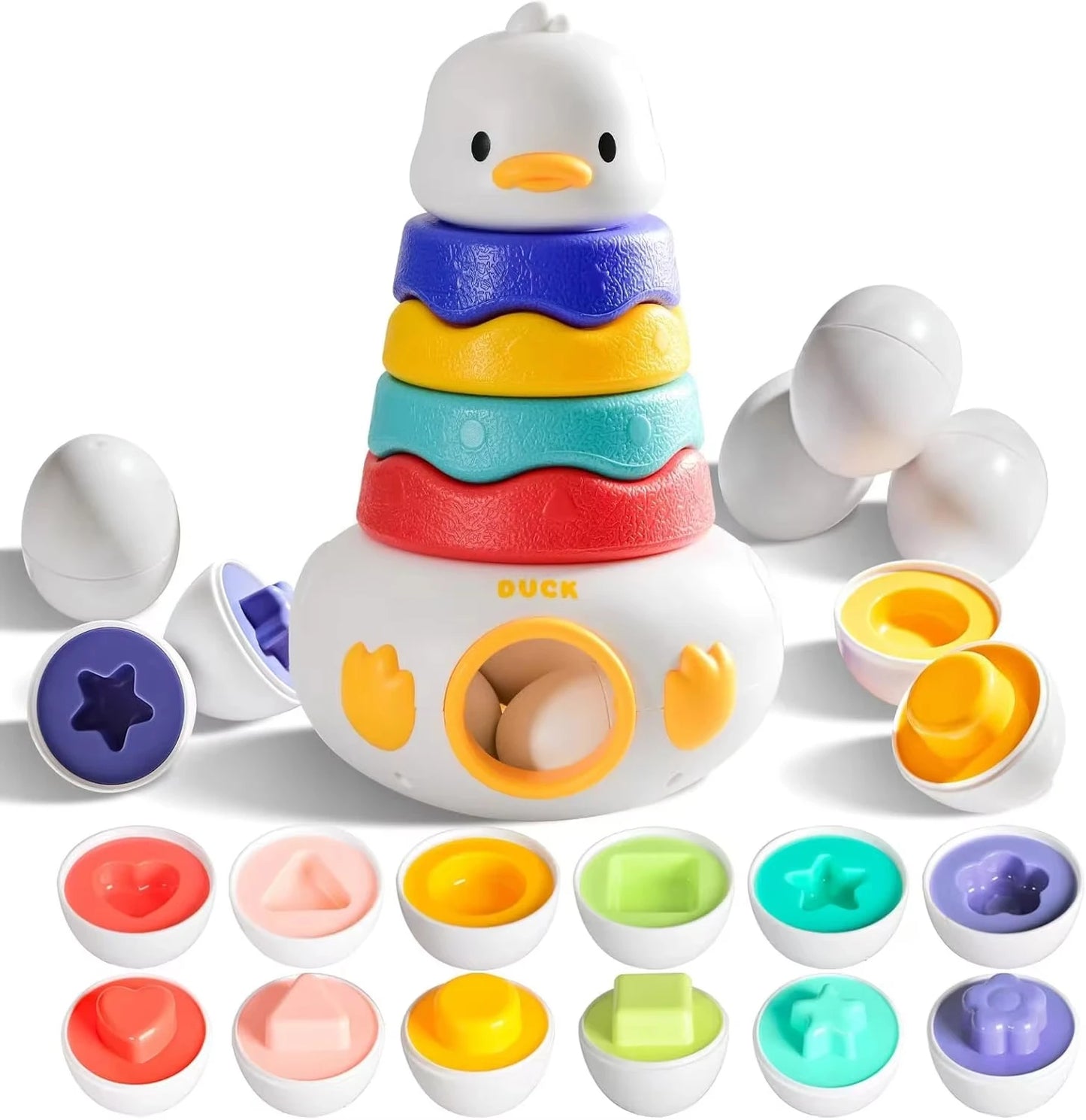 Montessori Regenbogen-Spinturm – Pädagogisches Steck- und Drehspiel für Kinder