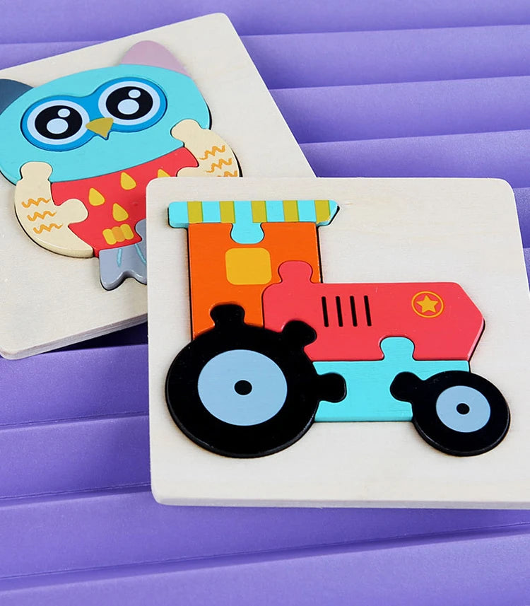 Buntes 3D-Holzpuzzle – Das coole Lern- & Knobelspiel für kleine Entdecker!